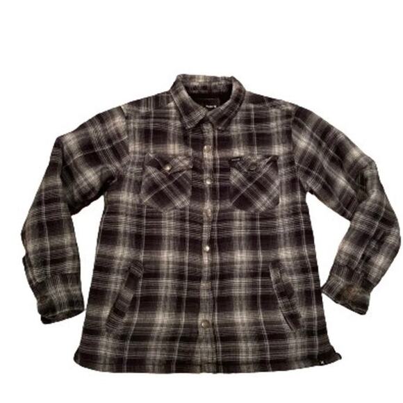 Hurley Boy's SM Flannel Sherpa Lined Jacket - Picture 1 of 7